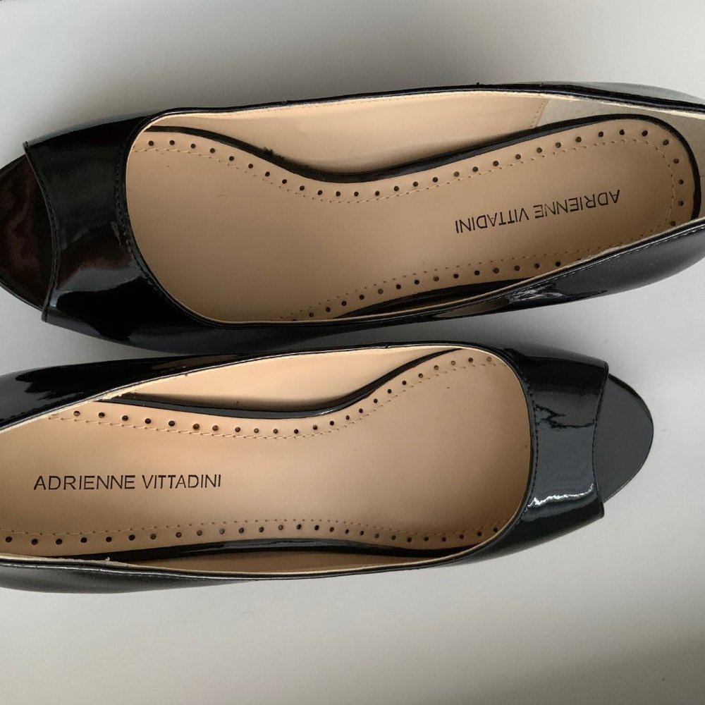 New sandals/shoes black patent, Adrienne Vittadini